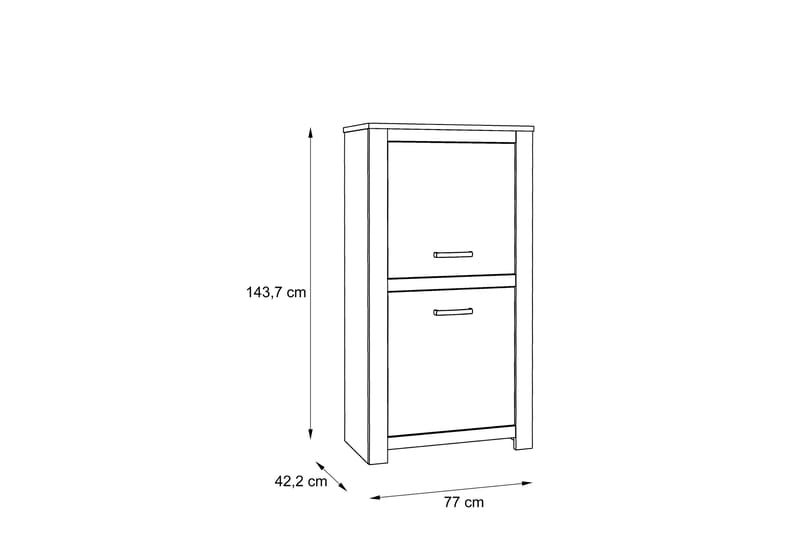Hovencamp Skåp 42x77 cm - Brun - Förvaring - Förvaringsmöbler - Sideboard & skänk