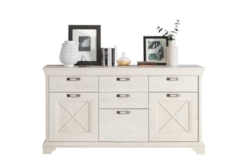 Hurlston Highboard 178 cm - Vit - Förvaring - Förvaringsmöbler - Sideboard & skänk