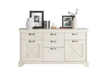 Hurlston Highboard 178 cm - Vit - Förvaring - Förvaringsmöbler - Sideboard & skänk