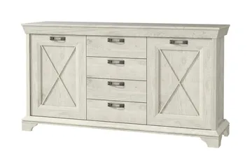 Hurlston Highboard 178 cm - Vit - Förvaring - Förvaringsmöbler - Sideboard & skänk