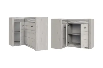 Indianapolis Skänk 131x42x104 cm - Beige/Grå/Vit - Förvaring - Förvaringsmöbler - Sideboard & skänk