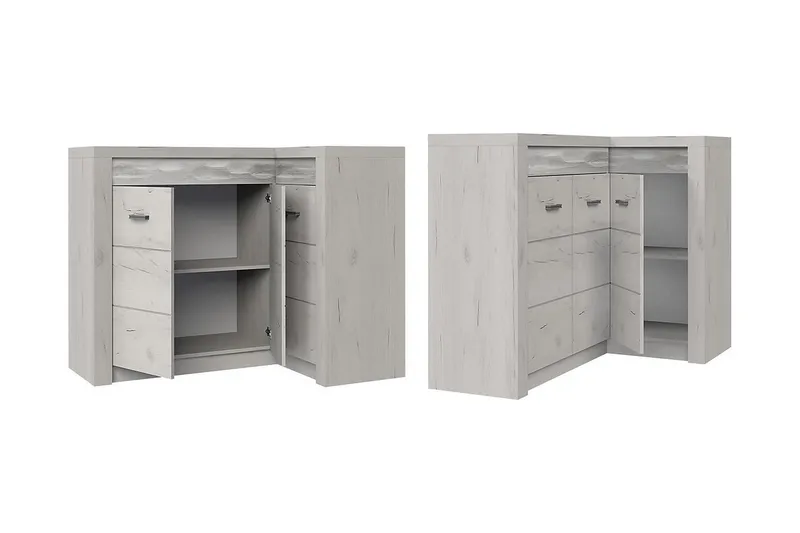 Indianapolis Skänk 131x42x104 cm - Mörk ask - Förvaring - Förvaringsmöbler - Sideboard & skänk