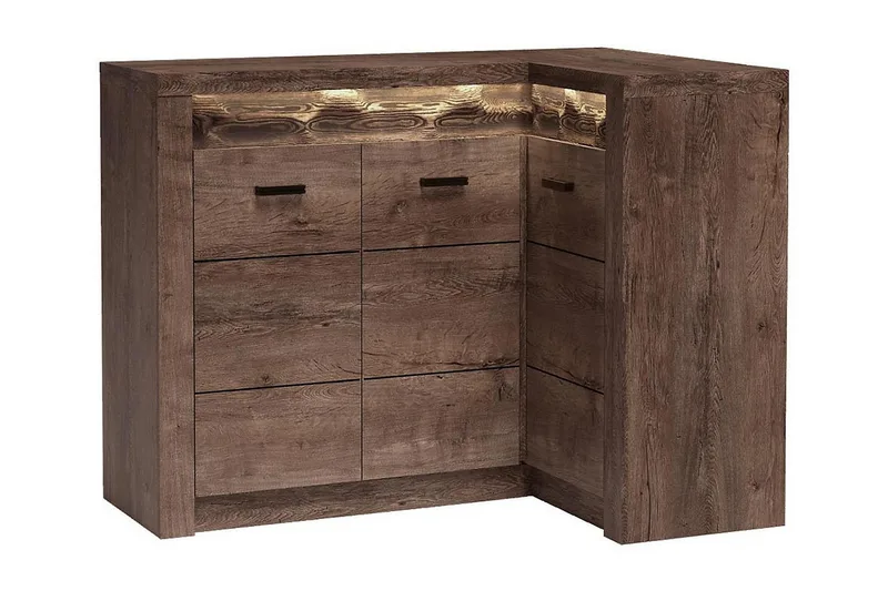 Indianapolis Skänk 131x42x104 cm - Mörk ask - Förvaring - Förvaringsmöbler - Sideboard & skänk