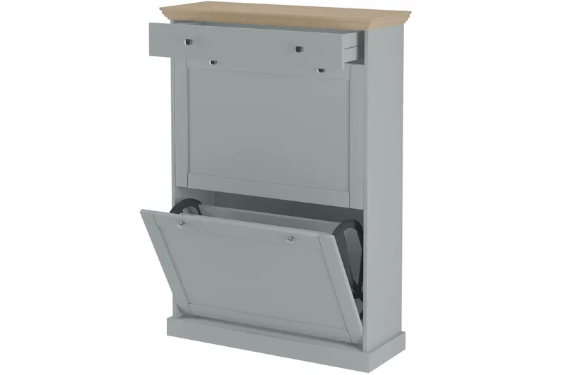 Jundapah Skänk 80x30 cm - Grå/Brun - Förvaring - Förvaringsmöbler - Sideboard & skänk