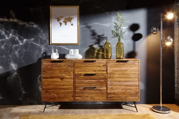 Kimbal Skänk 160x40 cm i Trä med Metallben - Brun - Förvaring - Förvaringsmöbler - Sideboard & skänk