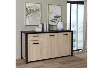 Konitsa Sideboard 52x160 cm - Brun/Svart - Förvaring - Förvaringsmöbler - Sideboard & skänk