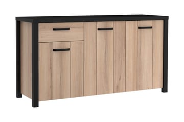 Konitsa Sideboard 52x160 cm - Brun/Svart - Förvaring - Förvaringsmöbler - Sideboard & skänk