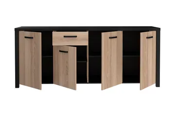 Konitsa Sideboard 52x210 cm - Brun/Svart - Förvaring - Förvaringsmöbler - Sideboard & skänk