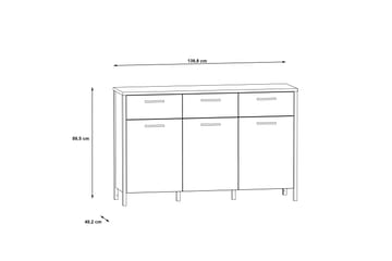 Koufalia Sideboard 40x140 cm - Brun/Svart - Förvaring - Förvaringsmöbler - Sideboard & skänk