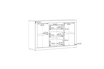 Kranea Sideboard 41x143 cm - Grå/Vit - Förvaring - Förvaringsmöbler - Sideboard & skänk