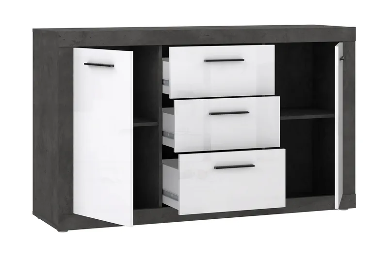Kranea Sideboard 41x143 cm - Grå/Vit - Förvaring - Förvaringsmöbler - Sideboard & skänk