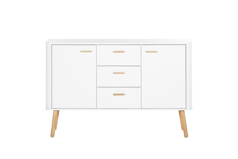 Lausanne Sideboard 136x40 cm, Vit/Natur