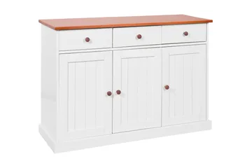 Livesey Sideboard 130 cm - Vit/Natur - Förvaring - Förvaringsmöbler - Sideboard & skänk