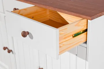 Livesey Sideboard 130 cm - Vit/Natur - Förvaring - Förvaringsmöbler - Sideboard & skänk