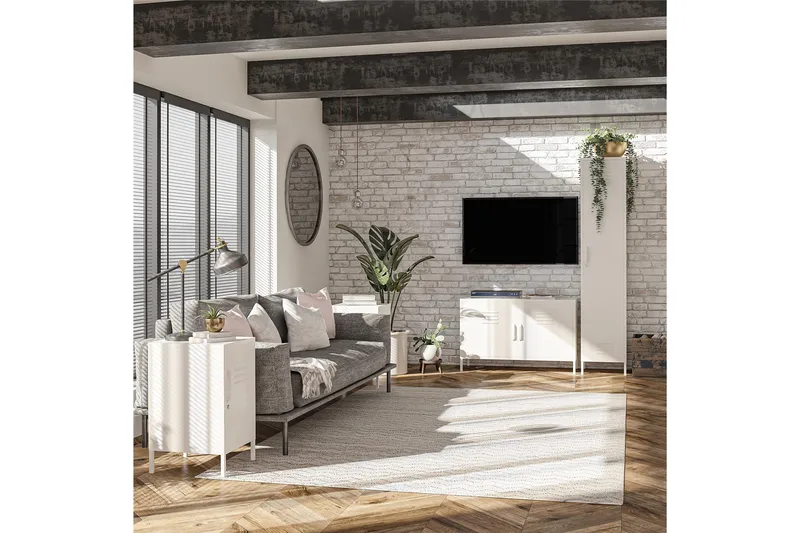 Mission District Skänk 100x40 cm Vit - Dorel Home - Förvaring - Förvaringsmöbler - Sideboard & skänk