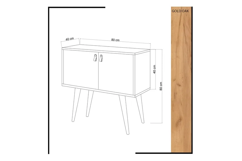 Mod Design Sidobord - Tr ä/Vit - Förvaring - Förvaringsmöbler - Sideboard & skänk