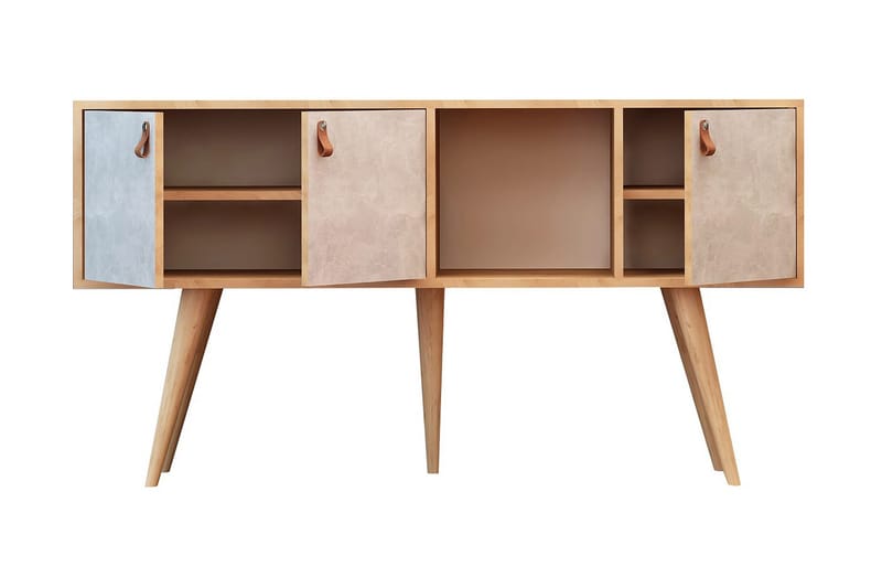 Mod Skänk 140 cm i Målat Trä - Vit|Brun - Förvaring - Förvaringsmöbler - Sideboard & skänk