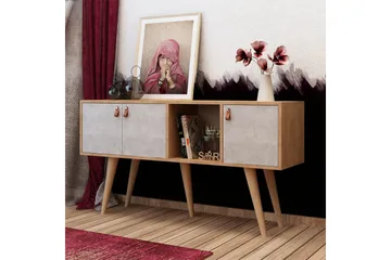 Mod Skänk 140 cm i Målat Trä - Vit|Brun - Förvaring - Förvaringsmöbler - Sideboard & skänk