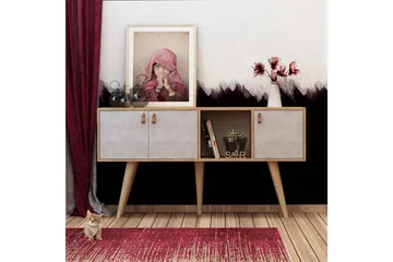 Mod Skänk 140 cm i Målat Trä - Vit|Brun - Förvaring - Förvaringsmöbler - Sideboard & skänk