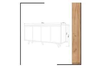 Mod Skänk i Trä - Vit|Brun - Förvaring - Förvaringsmöbler - Sideboard & skänk