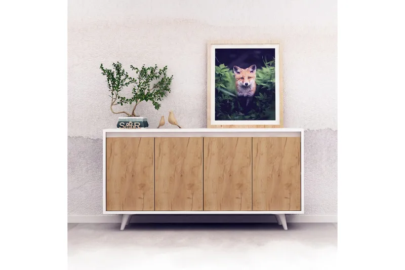 Mod Skänk i Trä - Vit|Brun - Förvaring - Förvaringsmöbler - Sideboard & skänk
