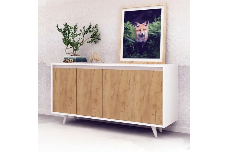 Mod Skänk i Trä - Vit|Brun - Förvaring - Förvaringsmöbler - Sideboard & skänk