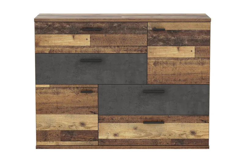 Moncerat Skänk 125x96 cm - Grå/Brun - Förvaring - Förvaringsmöbler - Sideboard & skänk