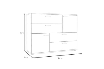 Moncerat Skänk 125x96 cm - Grå/Brun - Förvaring - Förvaringsmöbler - Sideboard & skänk