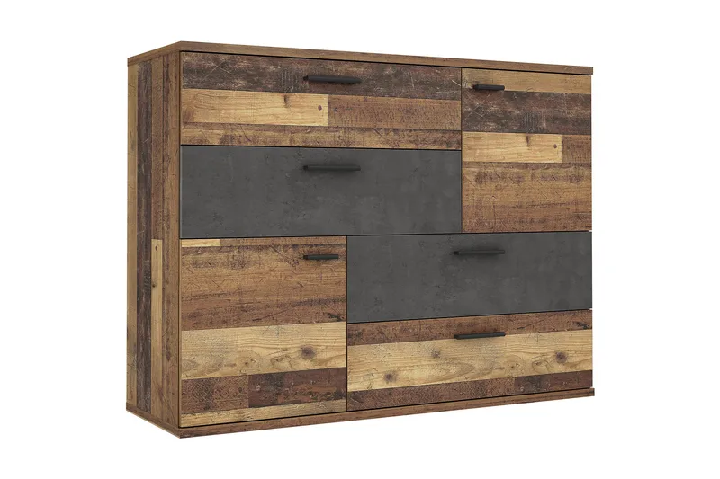 Moncerat Skänk 125x96 cm, Grå/Brun