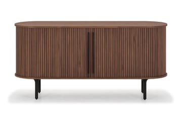 Noira Smalt Sideboard Ribbad Valnöt 150x45 cm - Brun - Förvaring - Förvaringsmöbler - Sideboard & skänk