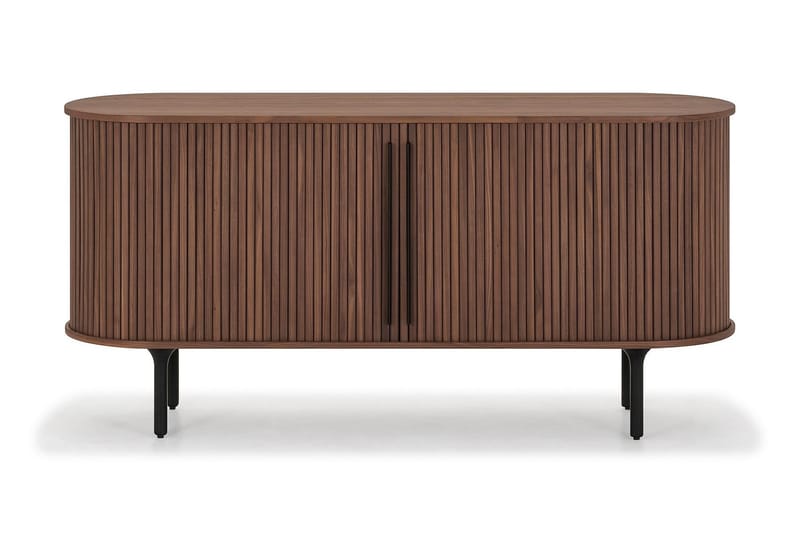 Noira Smalt Sideboard Ribbad Valnöt 150x45 cm - Brun - Förvaring - Förvaringsmöbler - Sideboard & skänk