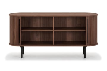 Noira Smalt Sideboard Ribbad Valnöt 150x45 cm - Brun - Förvaring - Förvaringsmöbler - Sideboard & skänk