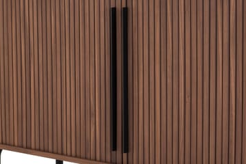 Noira Smalt Sideboard Ribbad Valnöt 150x45 cm - Brun - Förvaring - Förvaringsmöbler - Sideboard & skänk