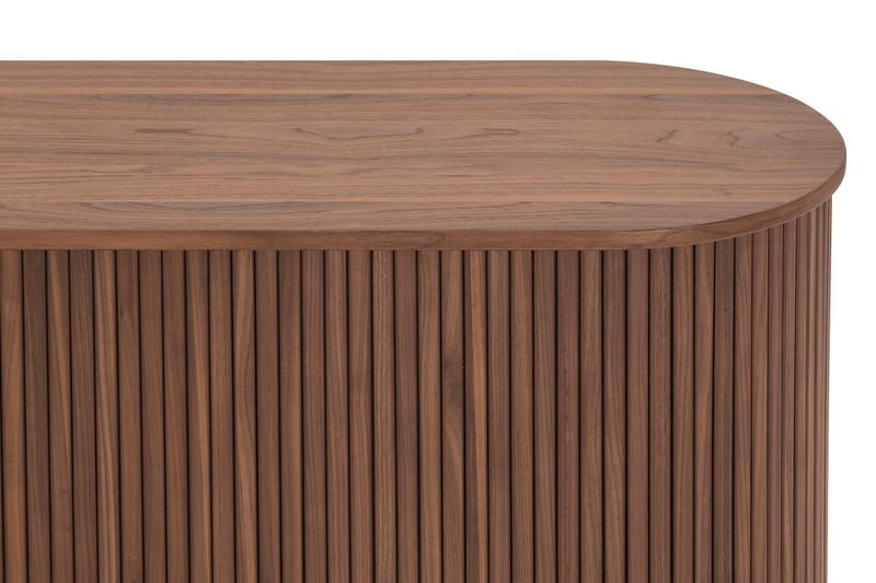 Noira Smalt Sideboard Ribbad Valnöt 150x45 cm - Brun - Förvaring - Förvaringsmöbler - Sideboard & skänk