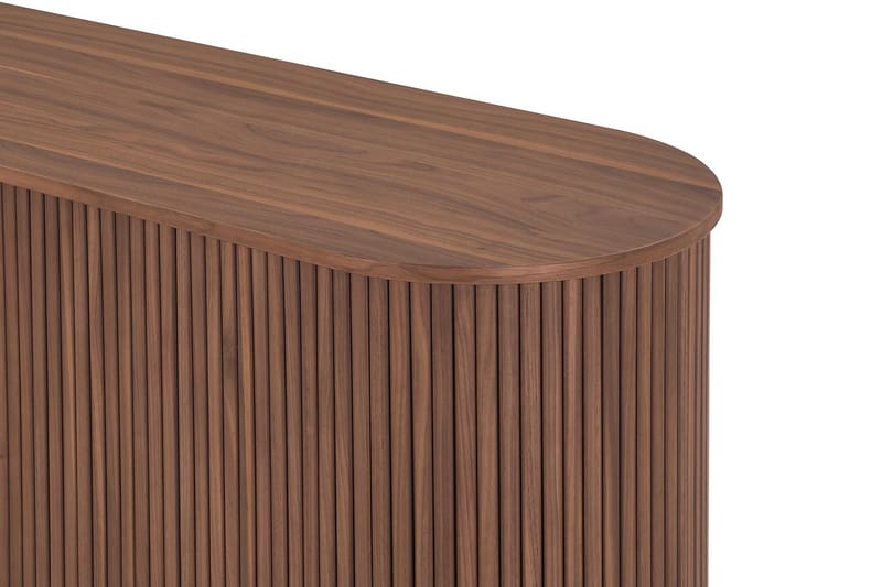 Noira Smalt Sideboard Ribbad Valnöt 150x45 cm - Brun - Förvaring - Förvaringsmöbler - Sideboard & skänk