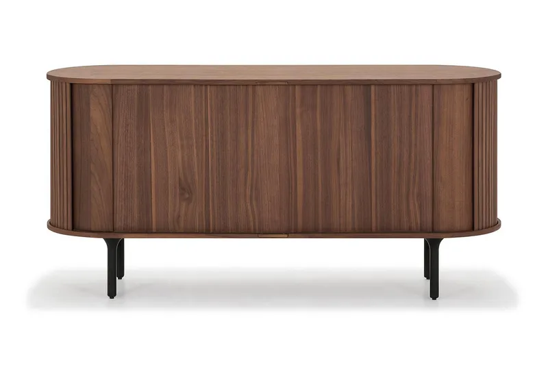 Noira Smalt Sideboard Ribbad Valnöt 150x45 cm - Valnöt / Brun - Förvaring - Förvaringsmöbler - Sideboard & skänk