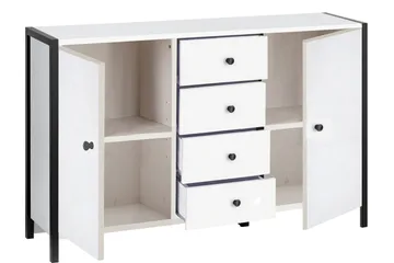 Plattpark Sideboard 120x35 cm - Vit/Svart - Förvaring - Förvaringsmöbler - Sideboard & skänk