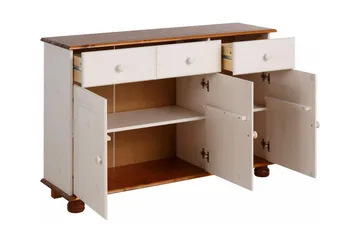 Remiel Skänk 118 cm - Vit/Brun - Förvaring - Förvaringsmöbler - Sideboard & skänk