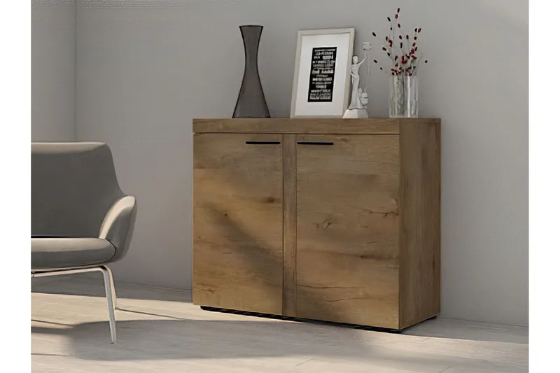 Rumba Skänk 97,2x40,3x82 cm LED-belysning - Beige/Brun/Grå - Förvaring - Förvaringsmöbler - Sideboard & skänk