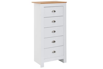 Seddik Sideboard 39 cm Rektangulär - Vit/Natur - Förvaring - Förvaringsmöbler - Sideboard & skänk