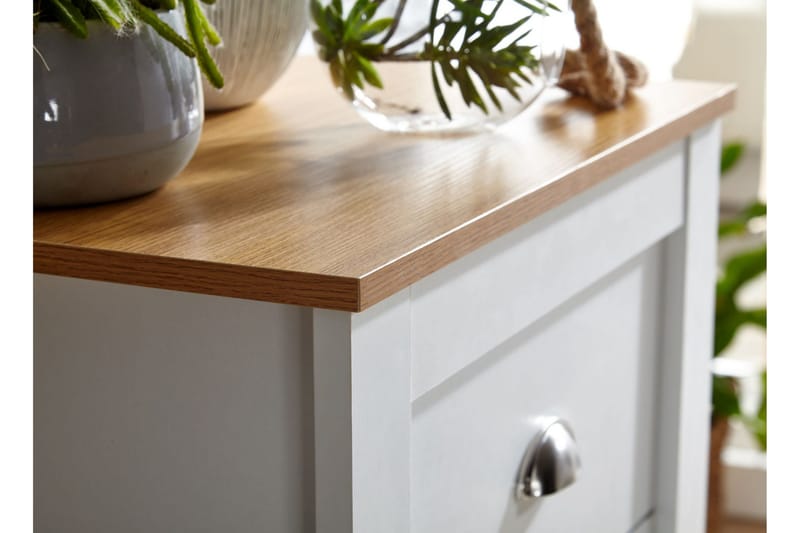 Seddik Sideboard 39 cm Rektangulär - Vit/Natur - Förvaring - Förvaringsmöbler - Sideboard & skänk