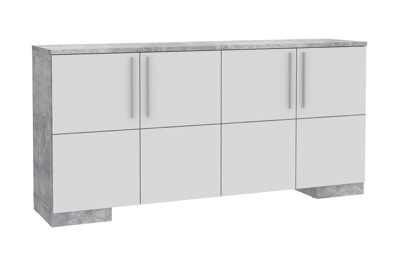 Sideboard Ashar 87x180 cm - Betonggrå/Vit - Sideboard & skänk