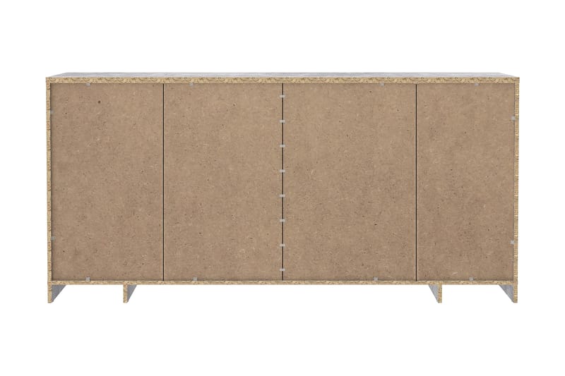 Sideboard Ashar 87x180 cm - Betonggrå/Vit - Sideboard & skänk