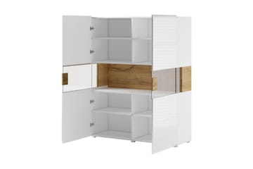 Sideboard Aureas - Ek/Vit högglans - Förvaring - Förvaringsmöbler - Sideboard & skänk