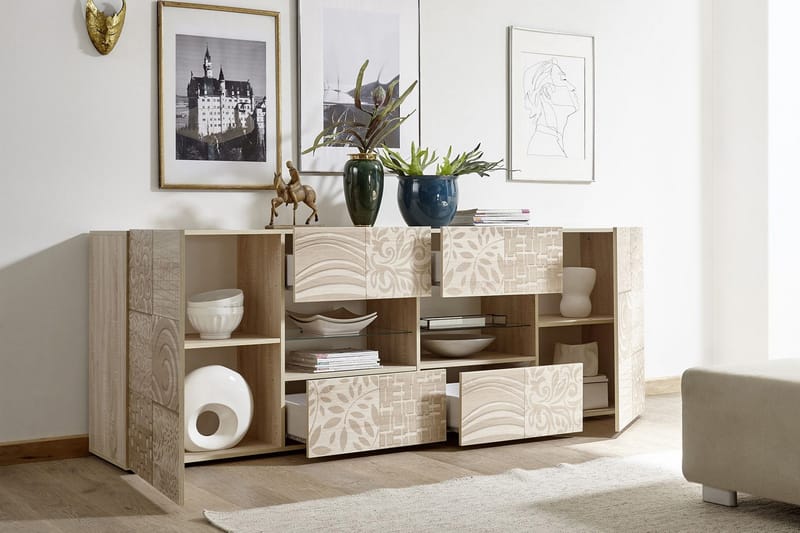 Sideboard Bayoner 241 cm 4 Hyllor - Brun - Sideboard & skänk