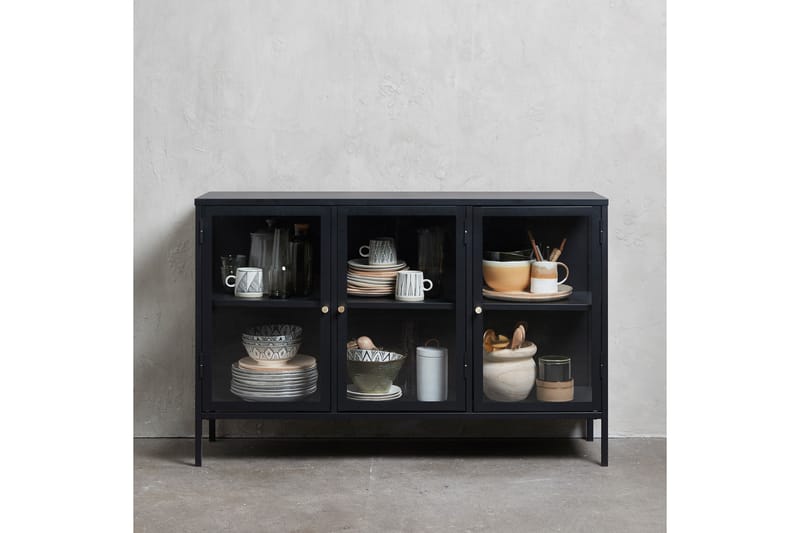 Sideboard Birningham 3 delar 132 cm - Svart - Förvaring - Förvaringsmöbler - Sideboard & skänk