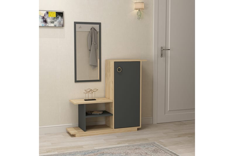 Sideboard Blei 80 cm - Ek|Antracit - Förvaring - Förvaringsmöbler - Sideboard & skänk