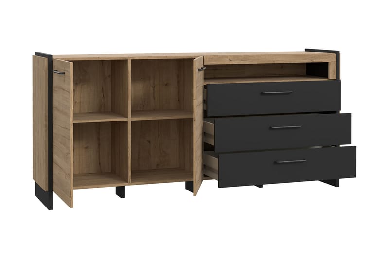 Sideboard Chepelare 41x187 cm - Brun/Svart - Sideboard & skänk