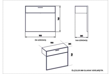 Sideboard Chrostopher 90 cm - Guld|Vit - Förvaring - Förvaringsmöbler - Sideboard & skänk