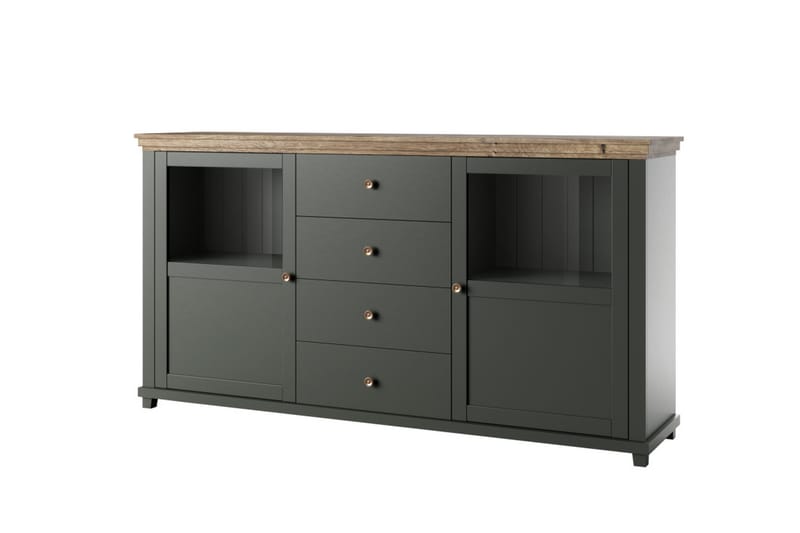 Sideboard Getafez 42x181 cm - Khaki/Natur - Sideboard & skänk